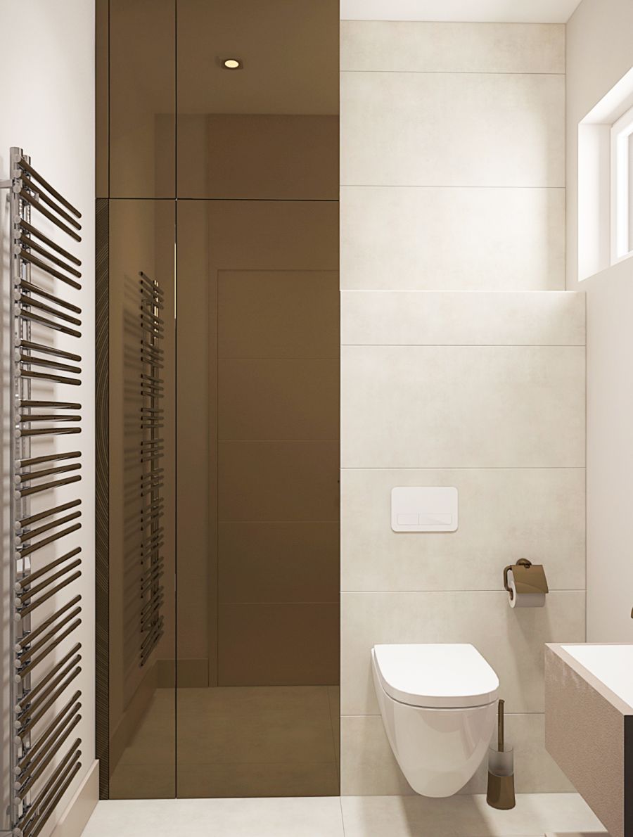 Visszafogott fürdőszoba design