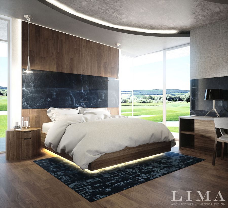 Lima Design hálószoba a golfklubban
