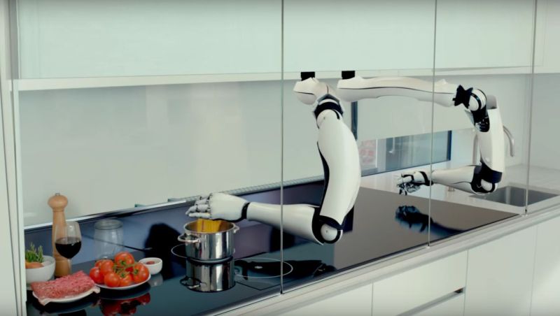 Robot dolgozik a jövő konyhájában
