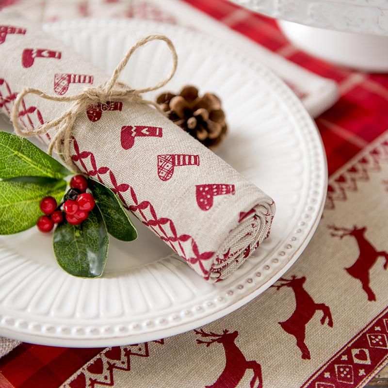 Kerámia Otthon karácsonyi dekoráció textilszalvéta