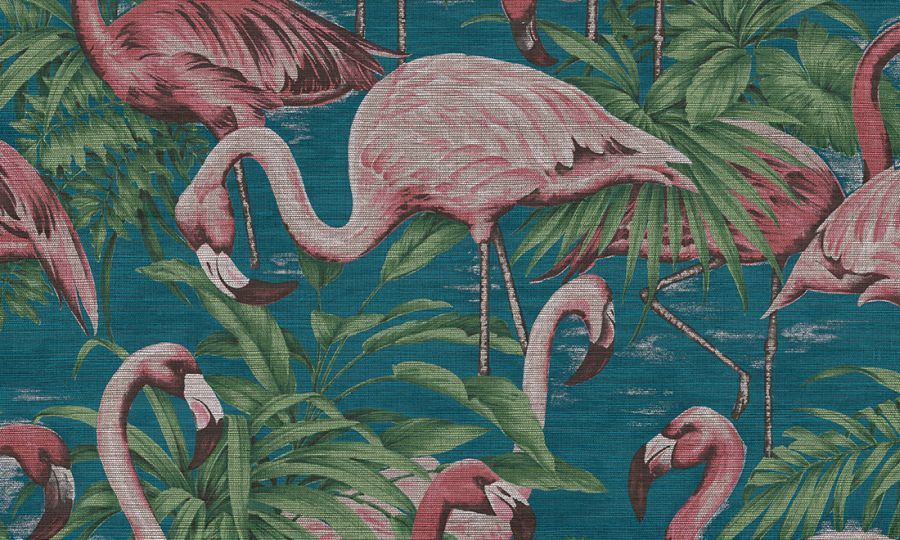Arte tapéta rózsaszín flamingós