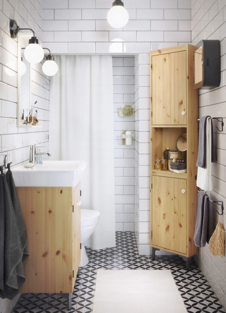 Kis fürdőszoba Ikea bútor