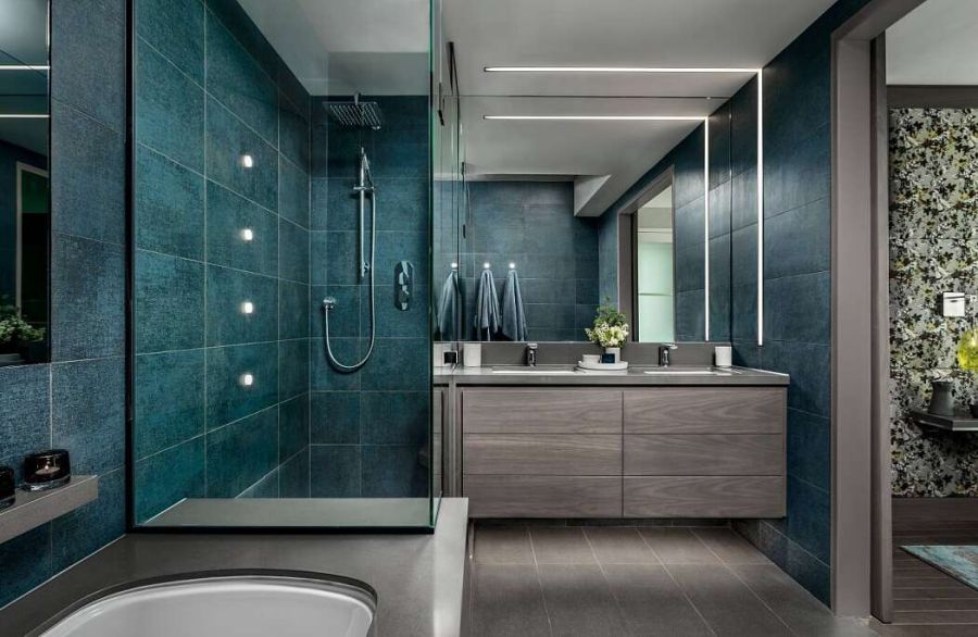 Modern elegáns luxus fürdőszoba