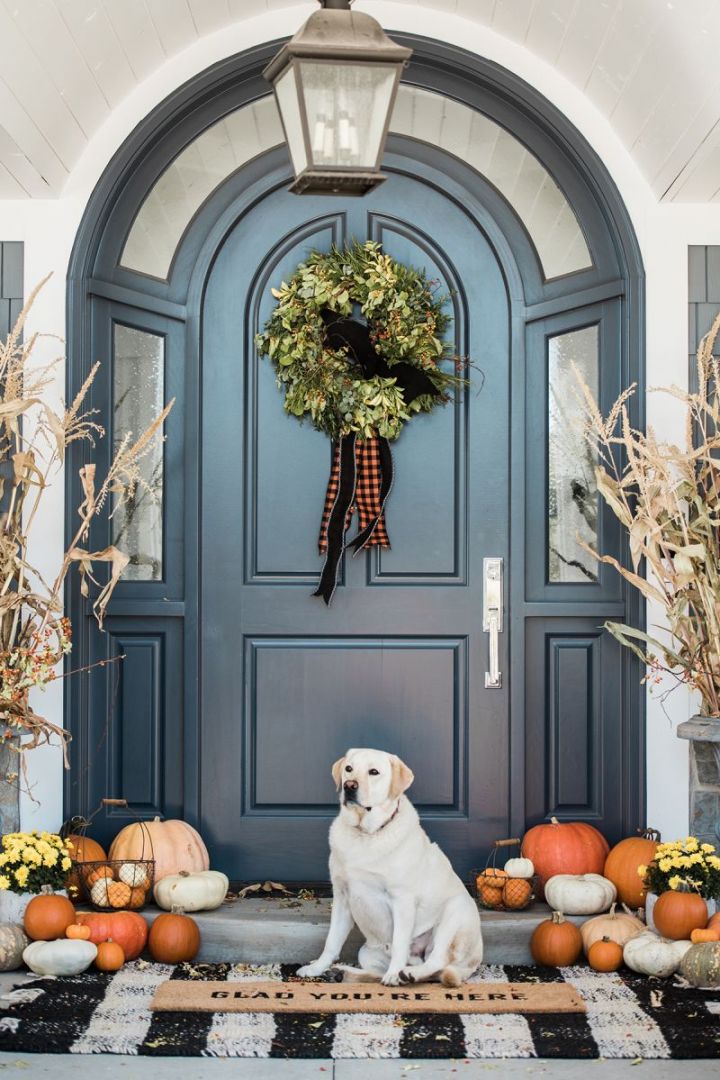 Őszi dekoráció bejárati ajtóhoz