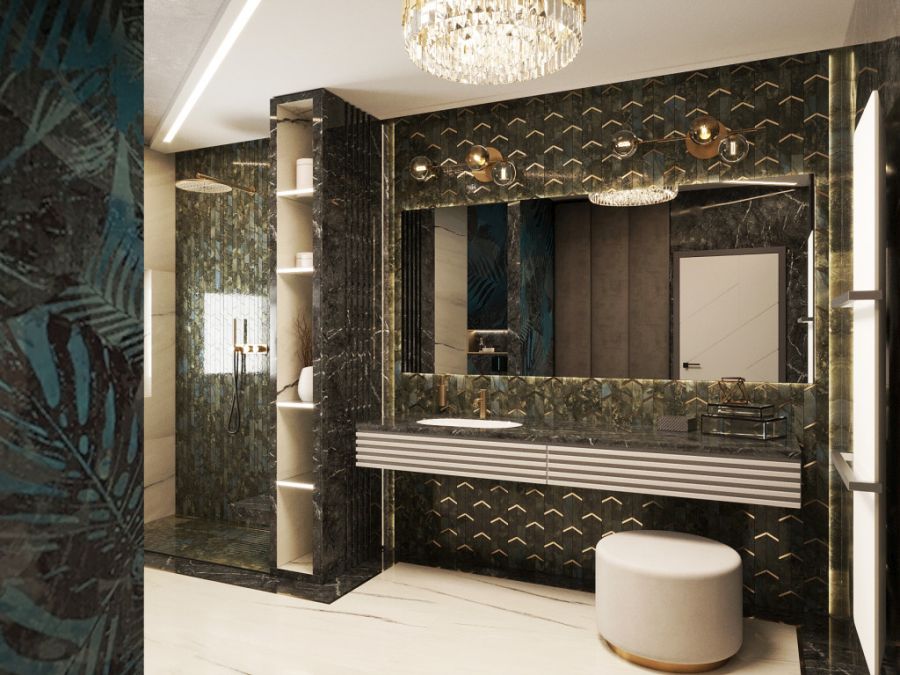 Luxus glamour fürdőszoba