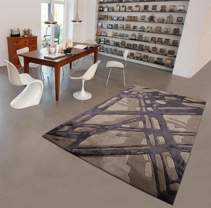 Modern mintás barna szőnyeg