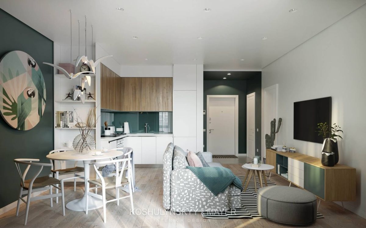 54 m2-es skandináv stílusú lakás