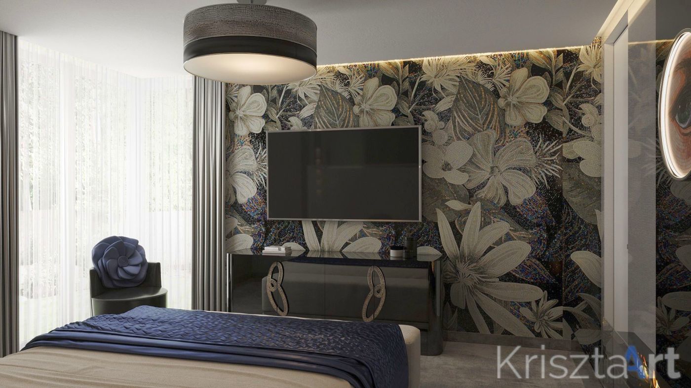 KrisztaArt - Hálószobai elegancia Sicis burkolattal, mozaikkal