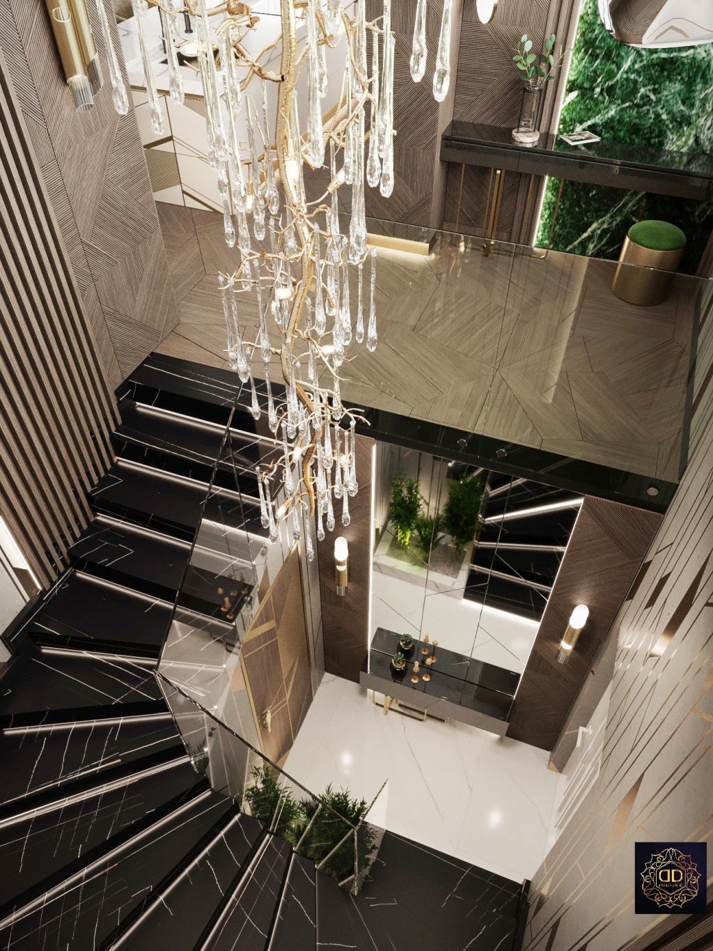 A lépcsőház - Üzletember penthouse lakása