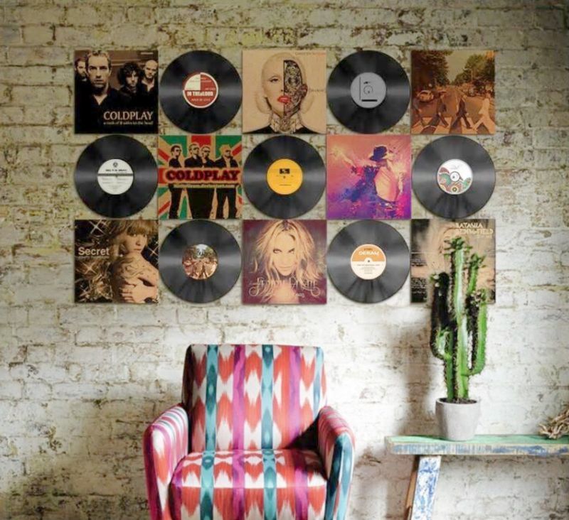 Lemez és lemezborító dekoráció lakásba
