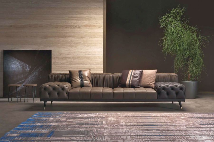 Modern klasszikus tűzött kanapé