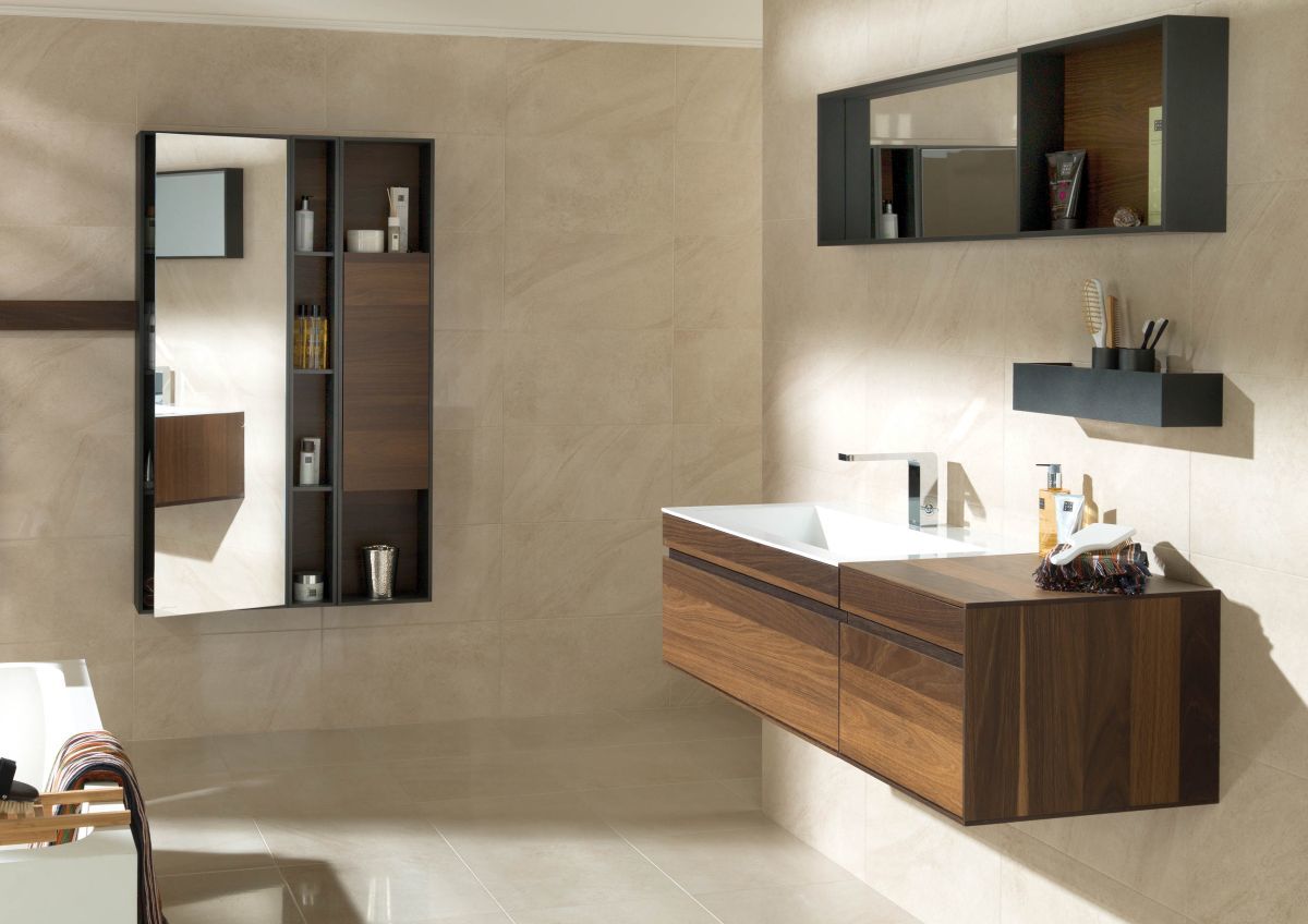 Dess Fürdőszoba bútor nyitott polcos szekrénnyel - Gamadecor