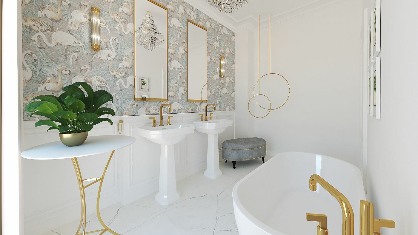 Minden részletében kifinomult és elegáns fürdőszoba