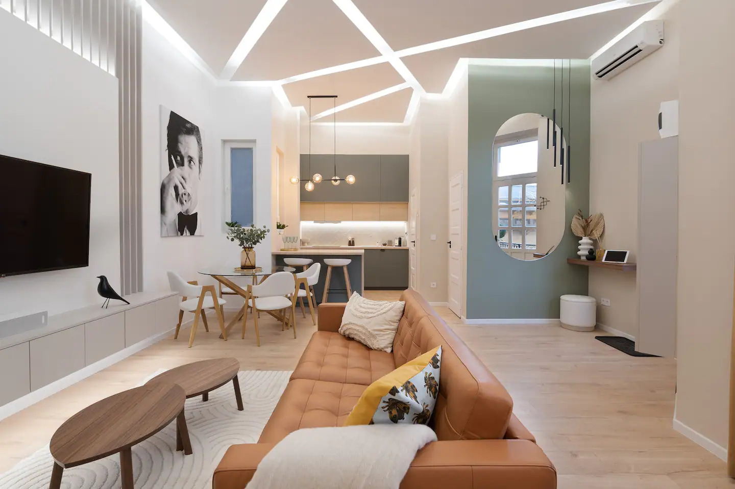 Budapesti Airbnb lakás kortárs lakberendezéssel