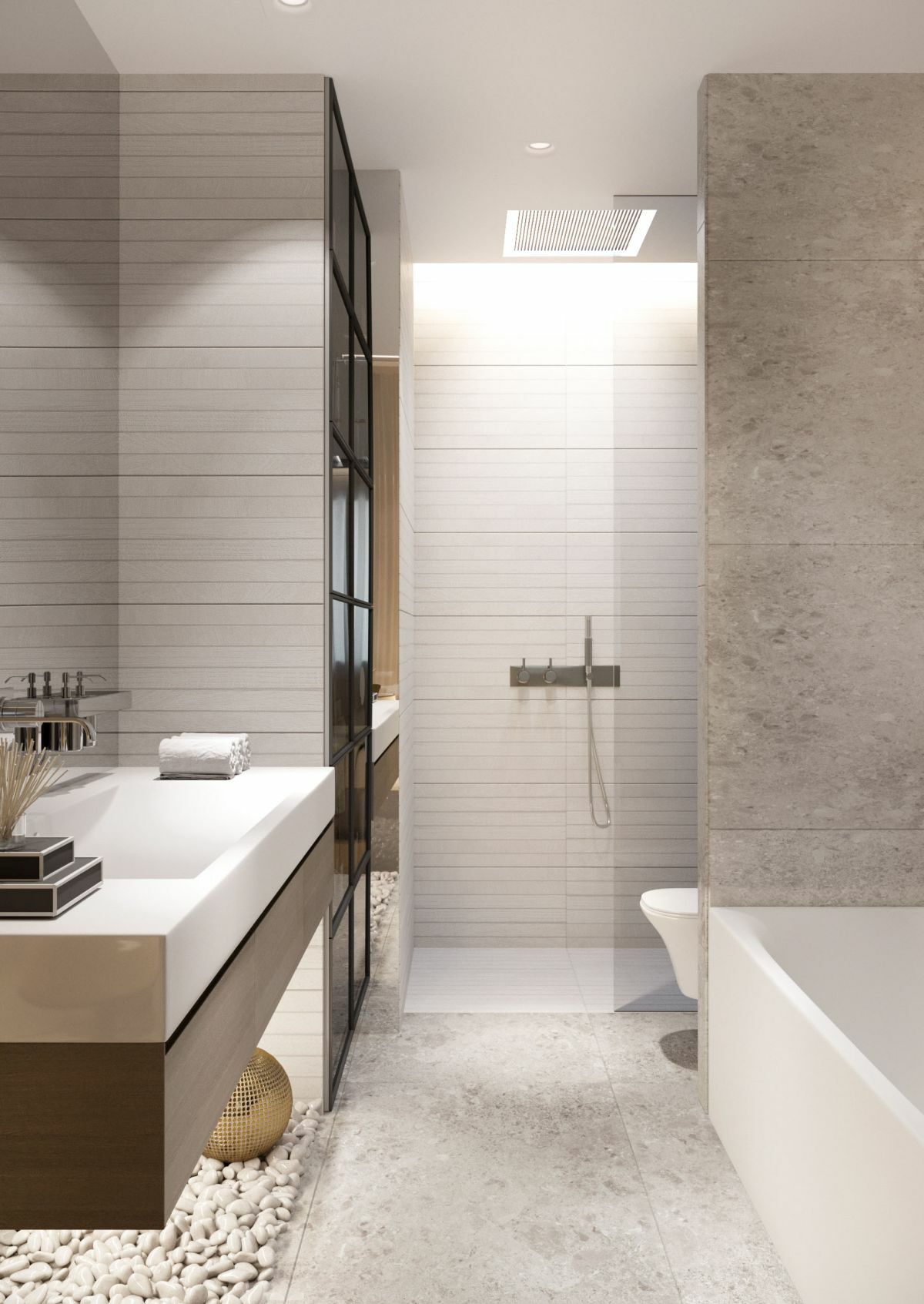 Fürdőszobai vitrinszekrény és maszkulin fürdőszoba design