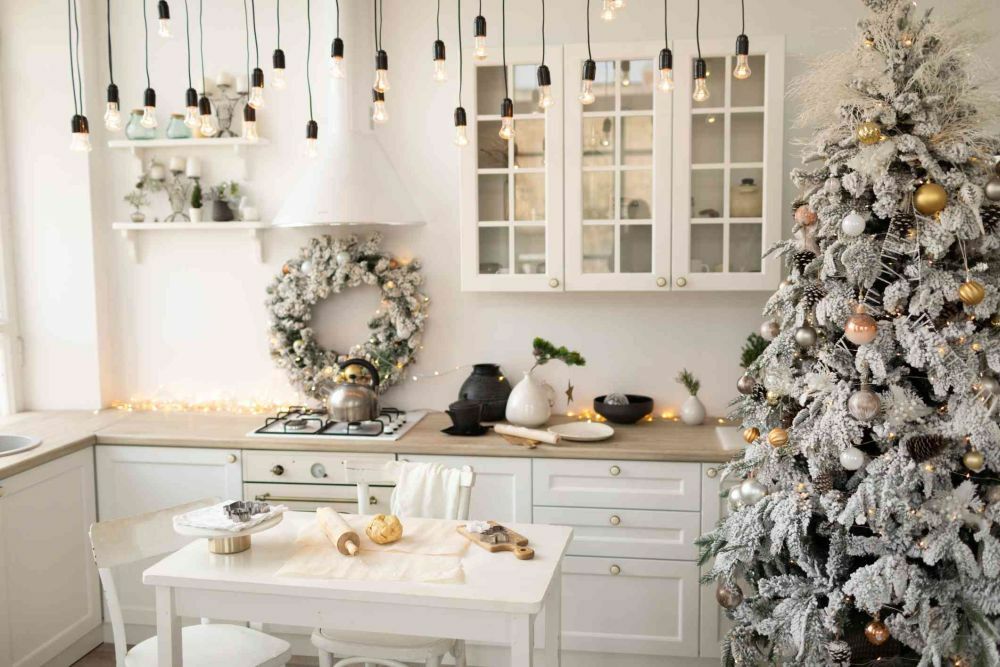 Karácsonyi dekoráció a konyhában