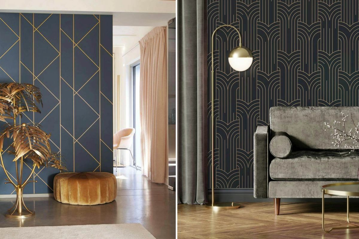 Férfias art deco tapéta