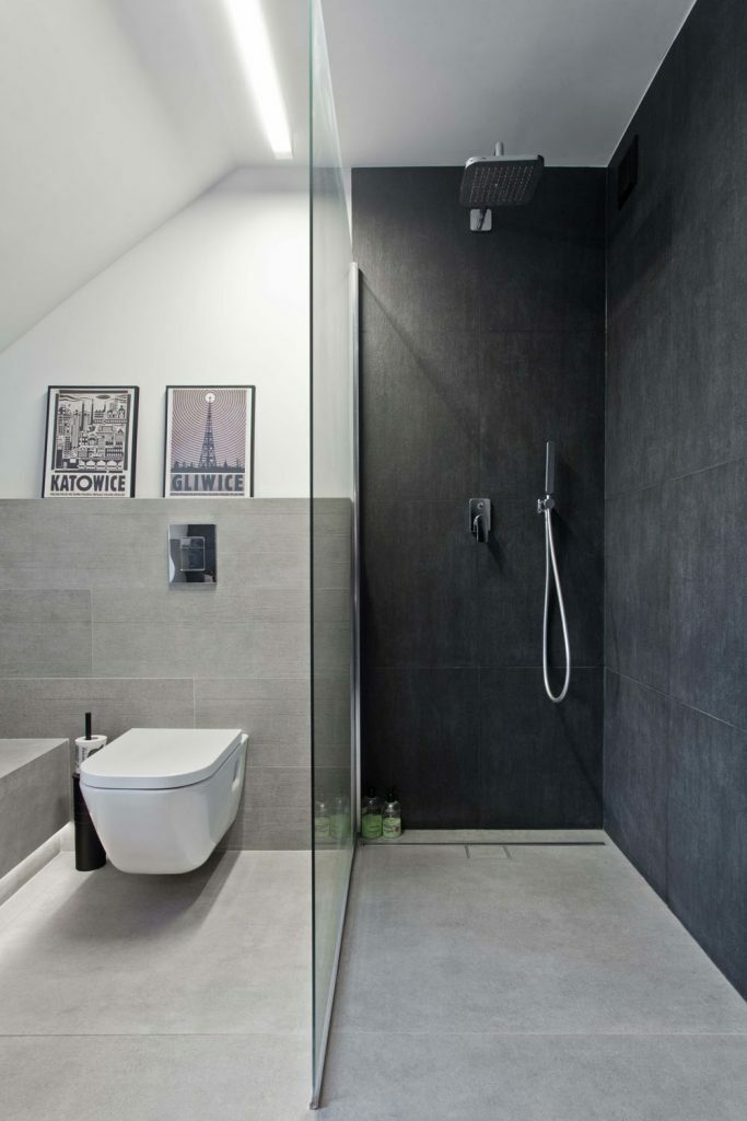 Modern walk-in zuhanyzó