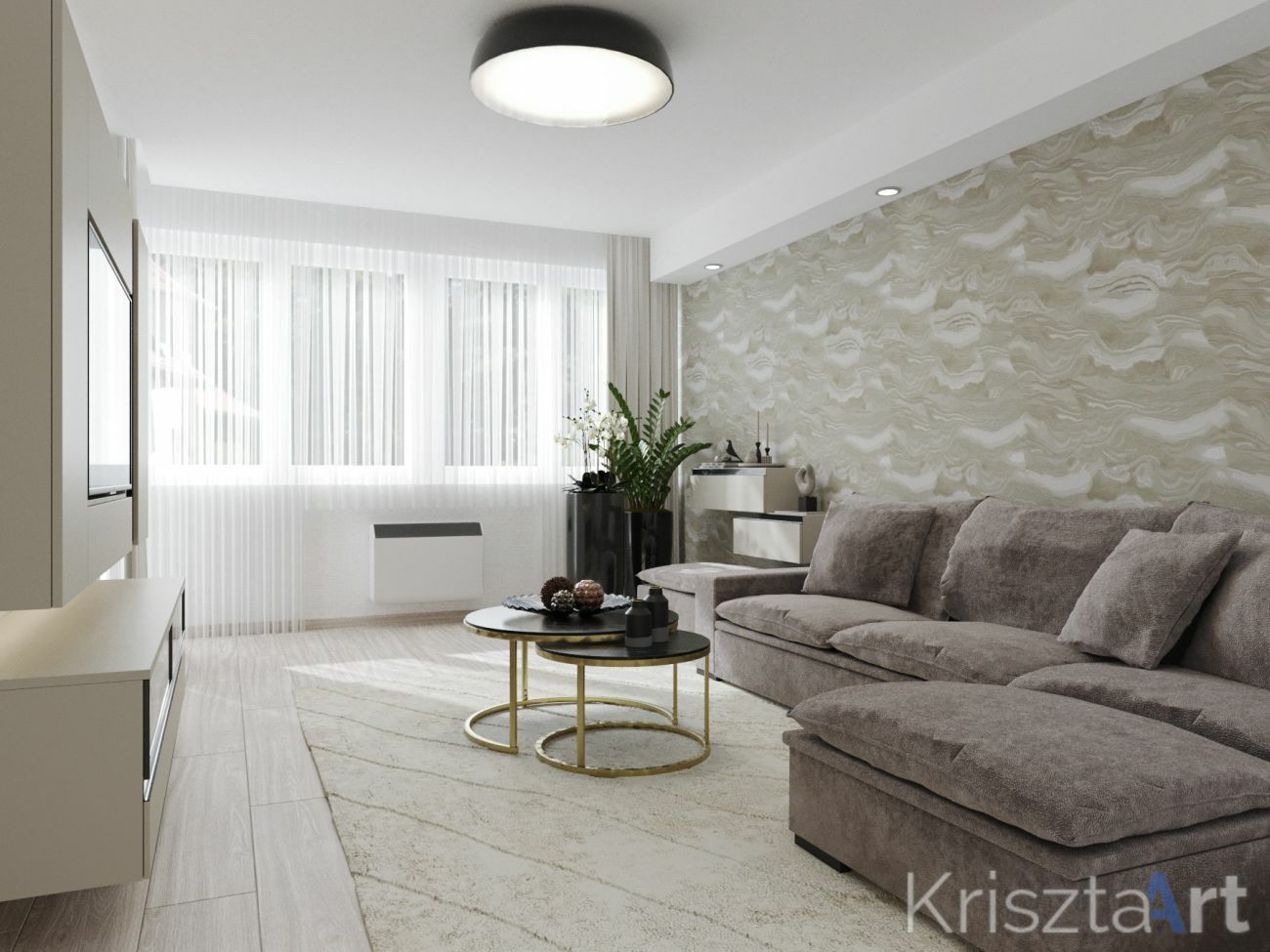 Az alapszínekhez l illeszkedő mintás tapéta