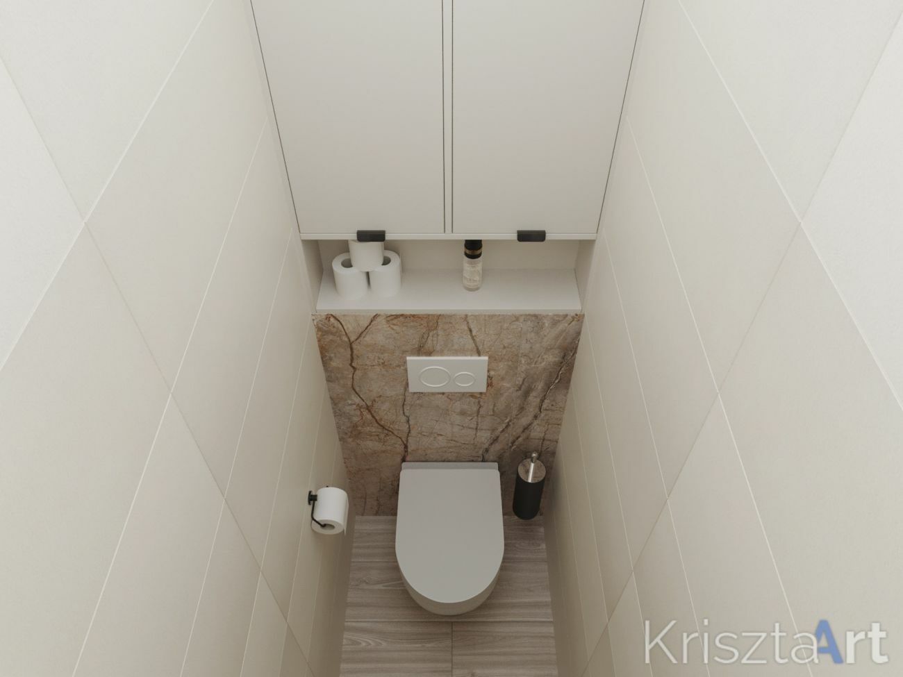 A wc praktikus tárolószekrényekkel