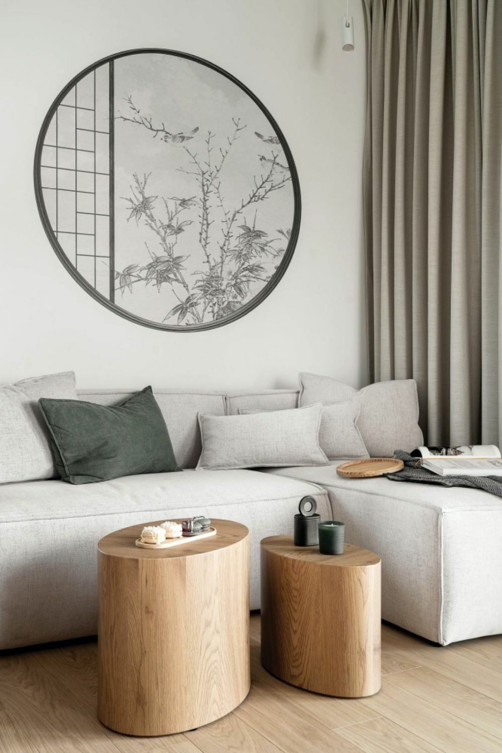 Natúr színű sarokkanapé