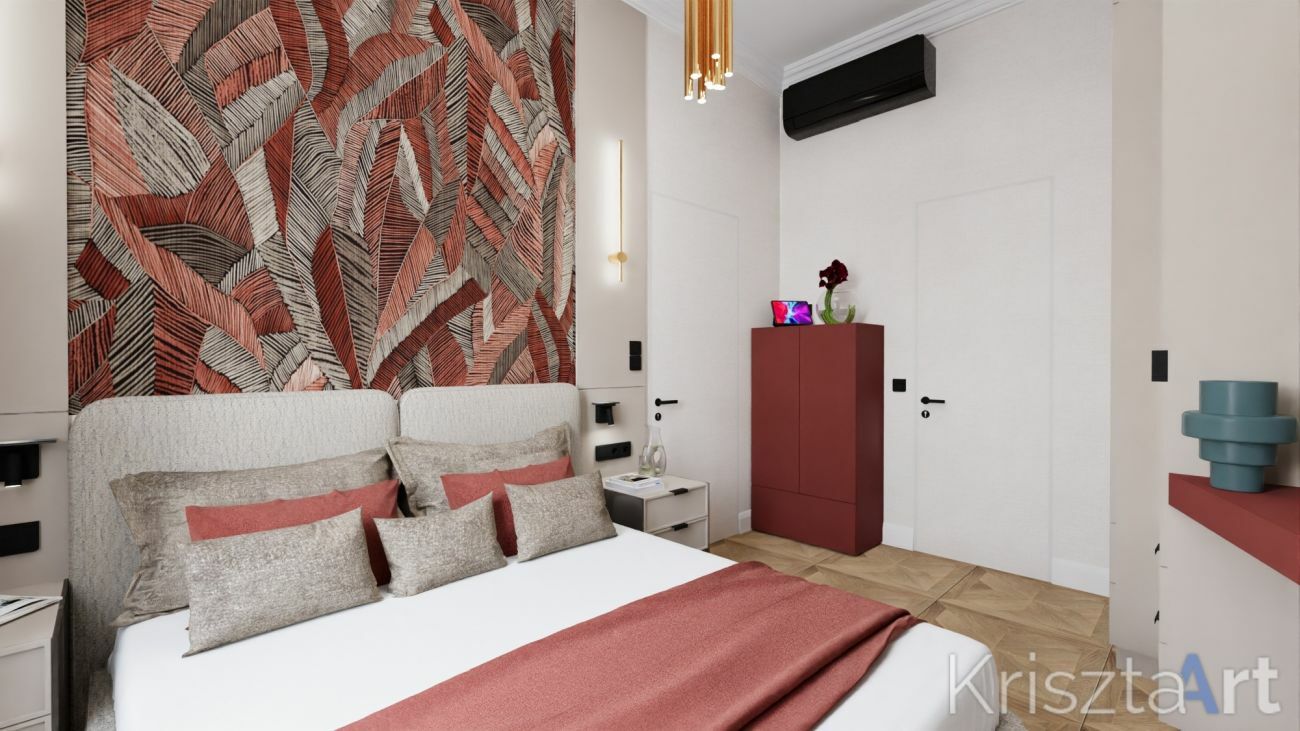 A vörös hálószoba és a hozzá illő tapéta