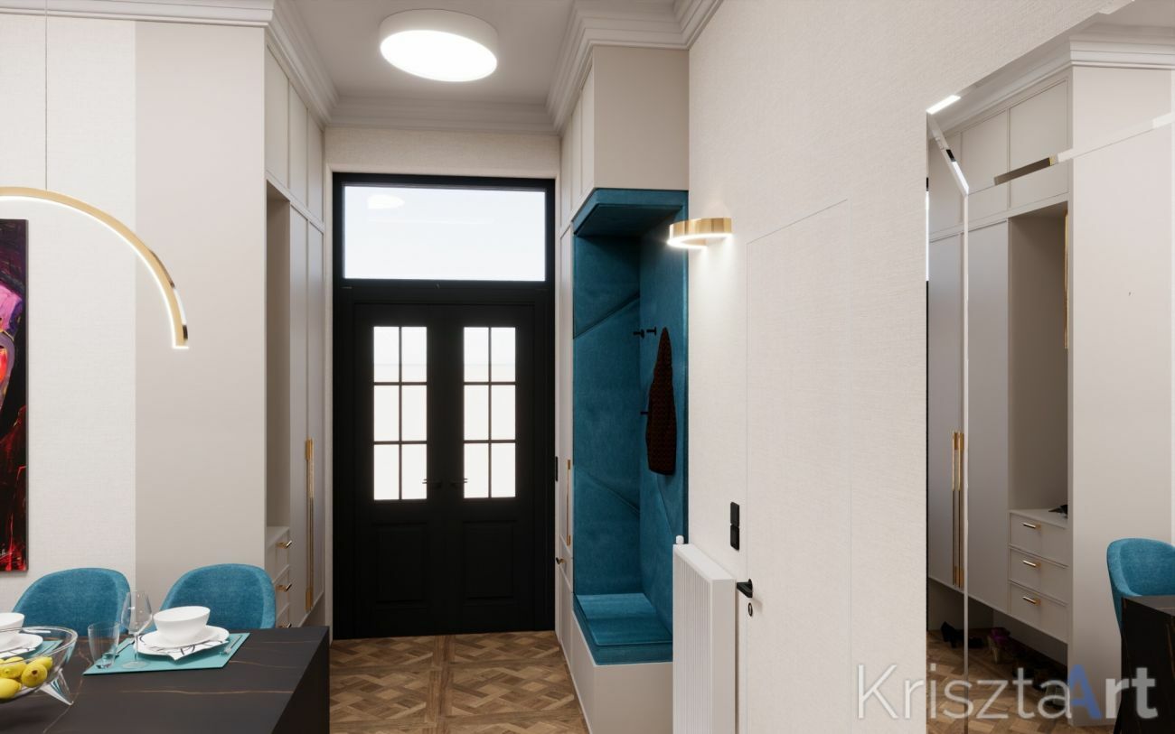 Egyedi tervezésű előszobai modul