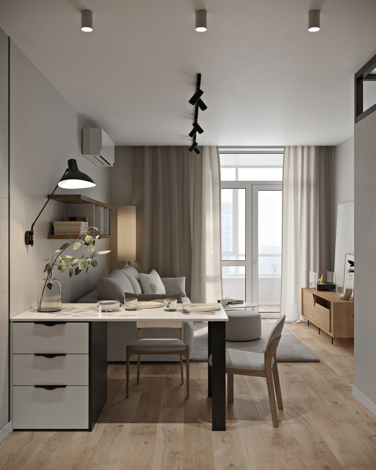 Fiókos étkezőasztal ami egyben munkaállomás