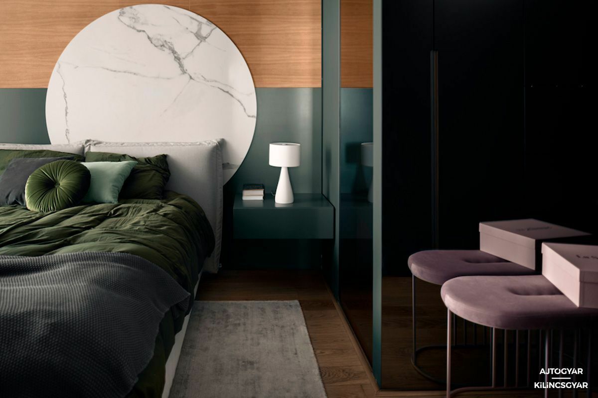 Márvány dekor hálószobában