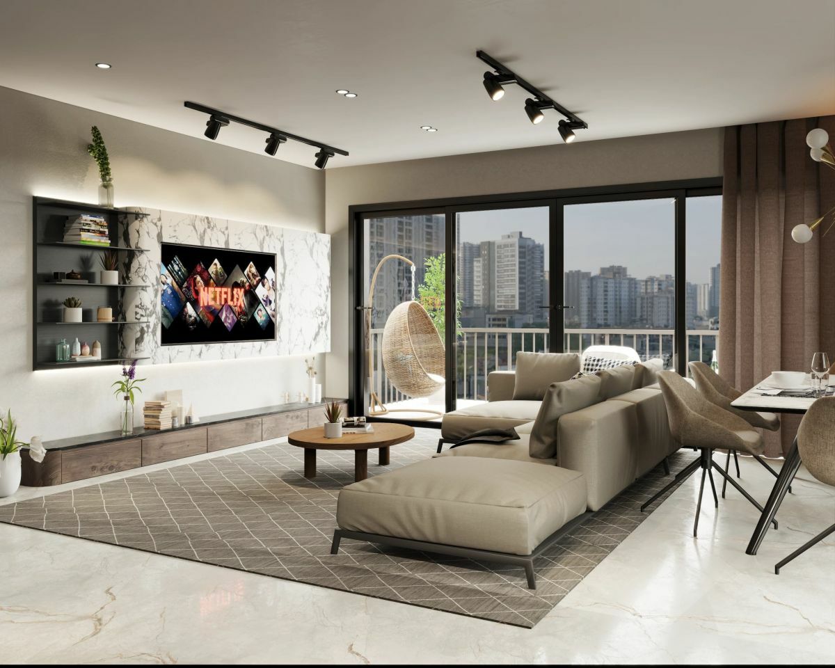 Nagy kanapé a tv előtt