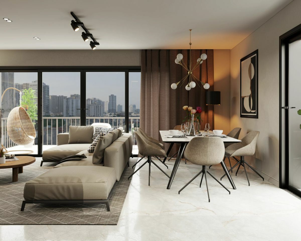 Állólámpa a nappali sarkában