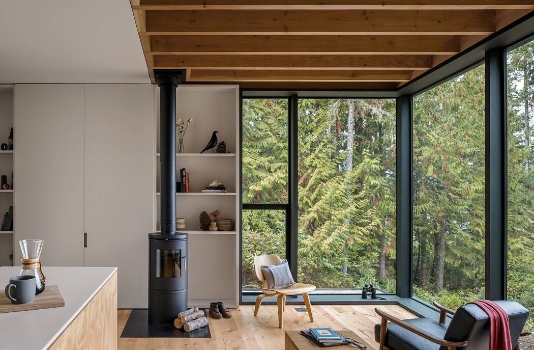 Modern lakberendezés fém kályha