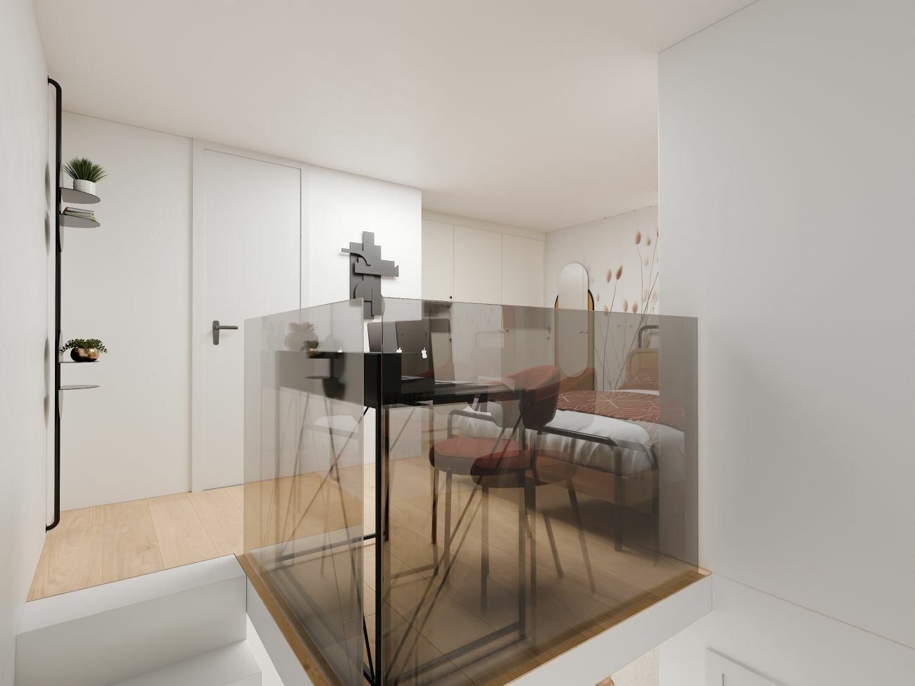 A galéria üvegkorlátja