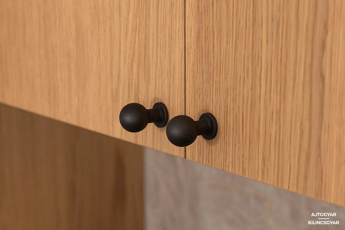 Matt fekete bútorfogantyú