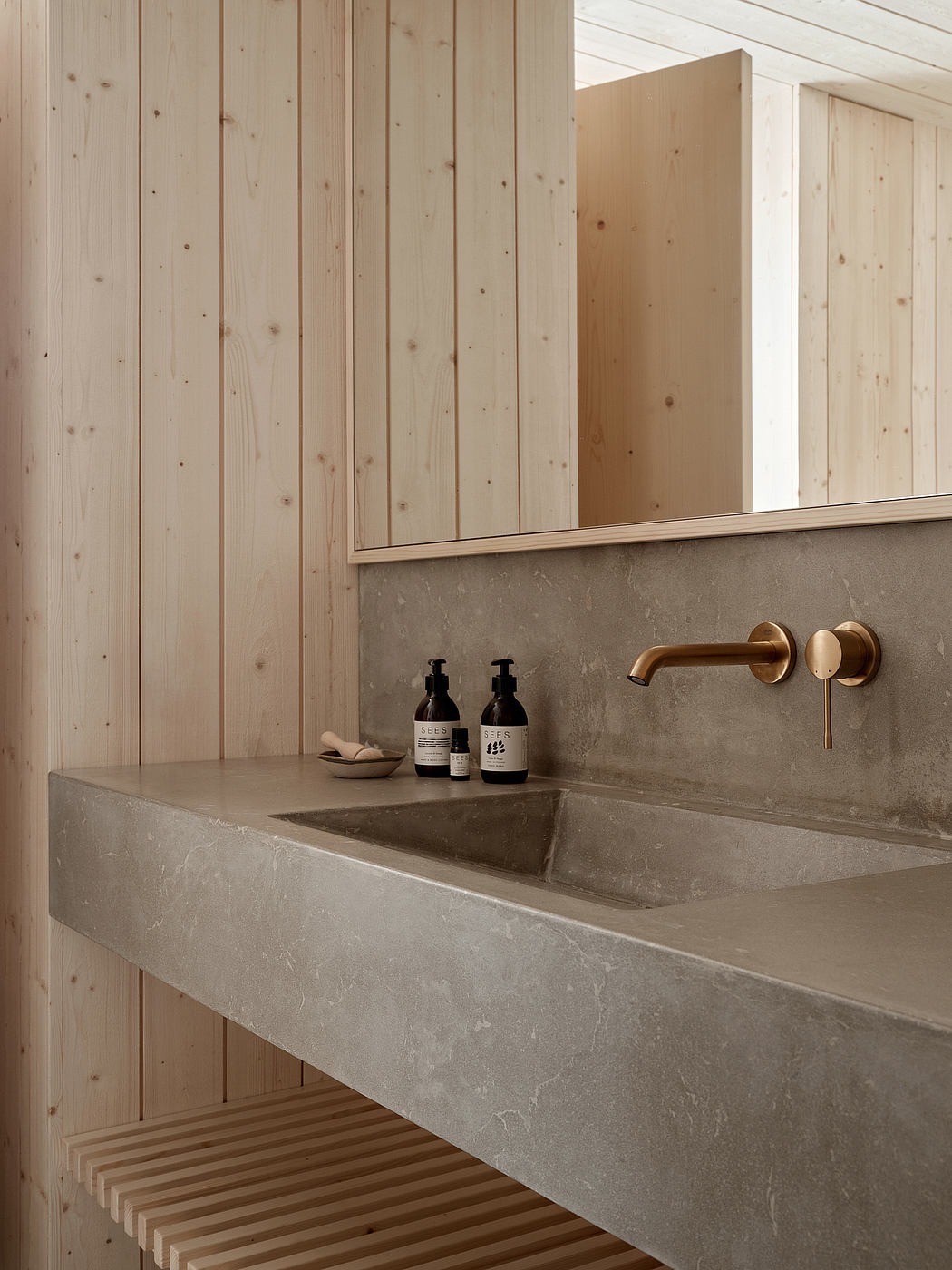 Öntött betonmosdó egyedi méretre