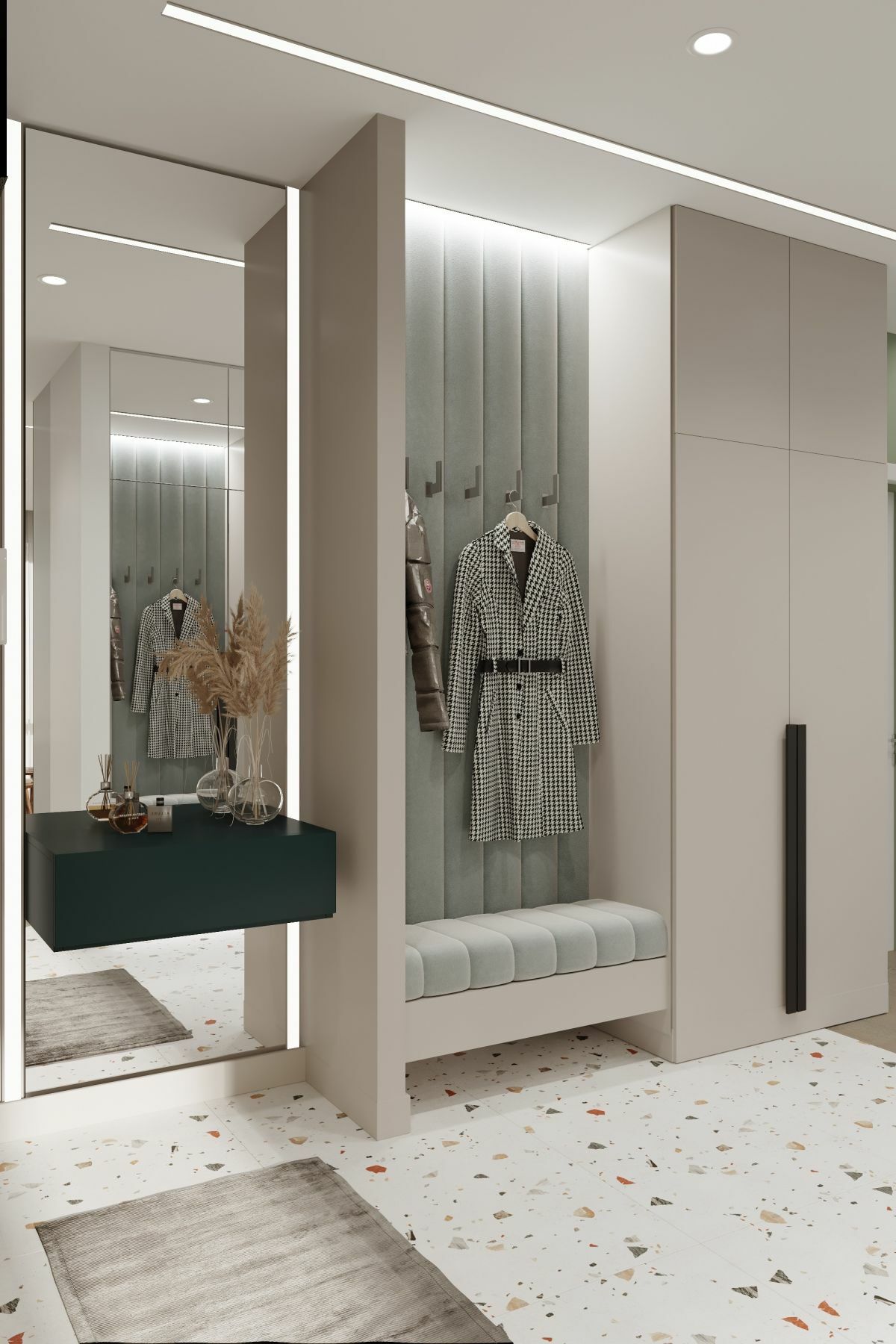 Egyedi előszobai bútor berendezése