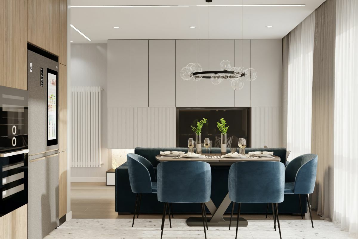 Kék étkezőfotelek