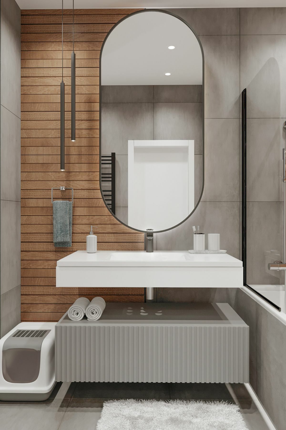 Modern fürdőszobai koncepció