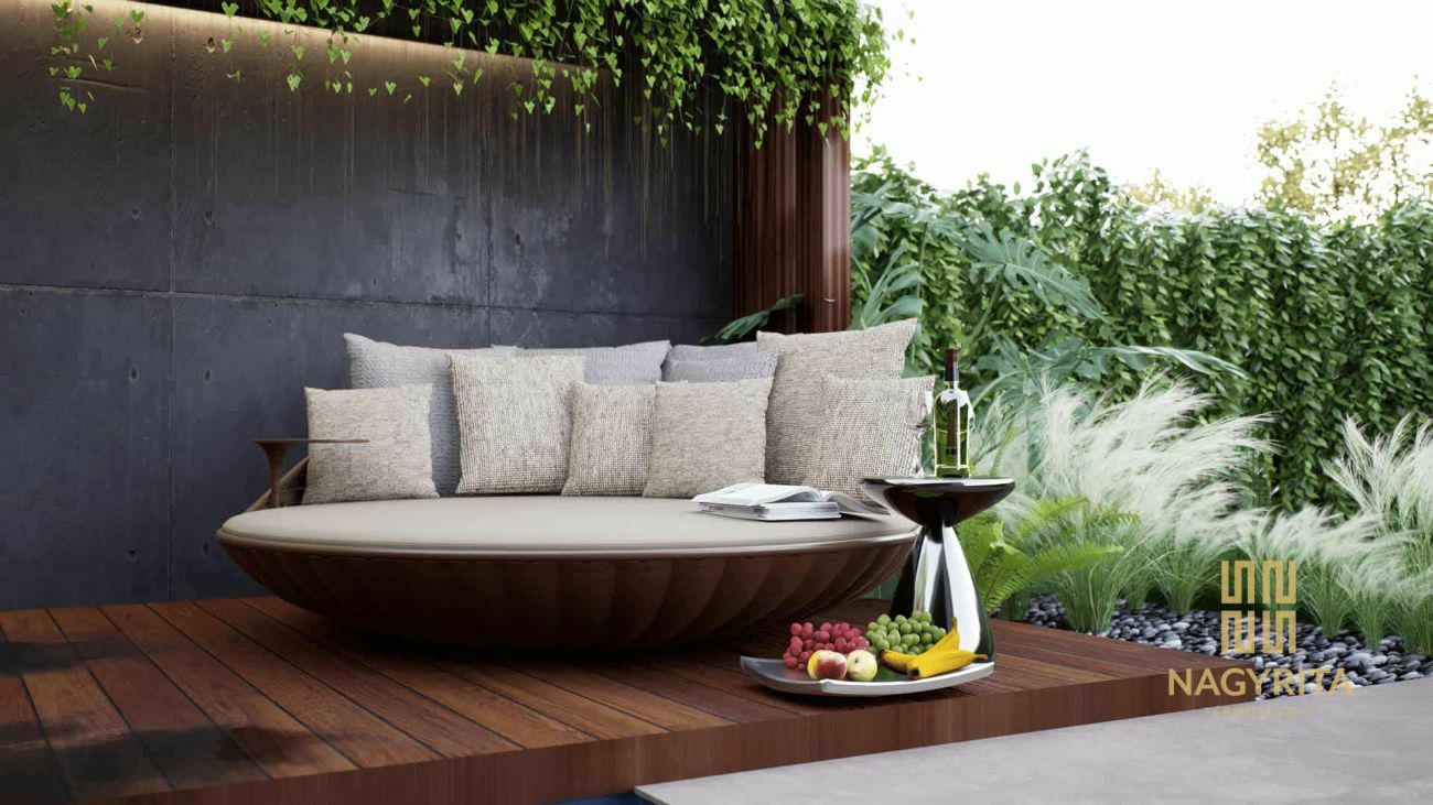 Kültéri pihanőkanapé