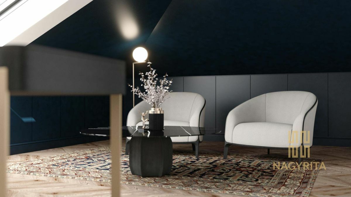 Dolgozó részlet design lámpával