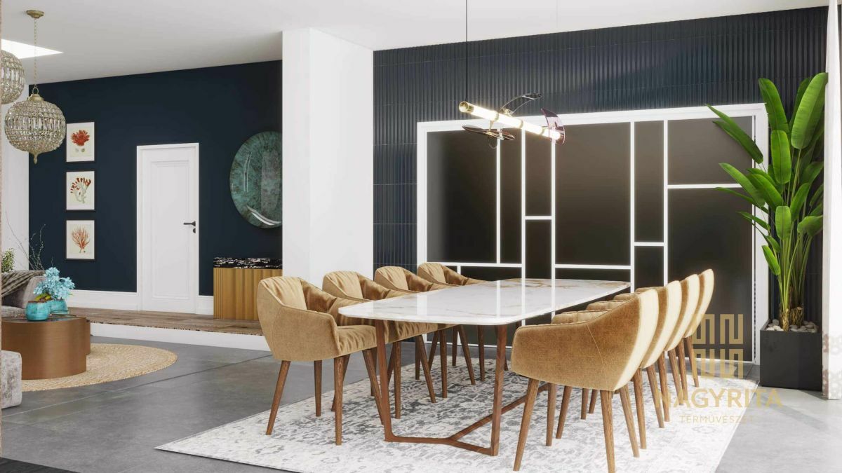 Nyitott étkező és előtéri átvezetés