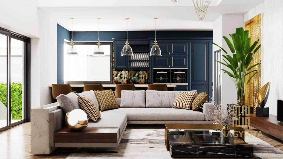 Nappali sötét színekkel