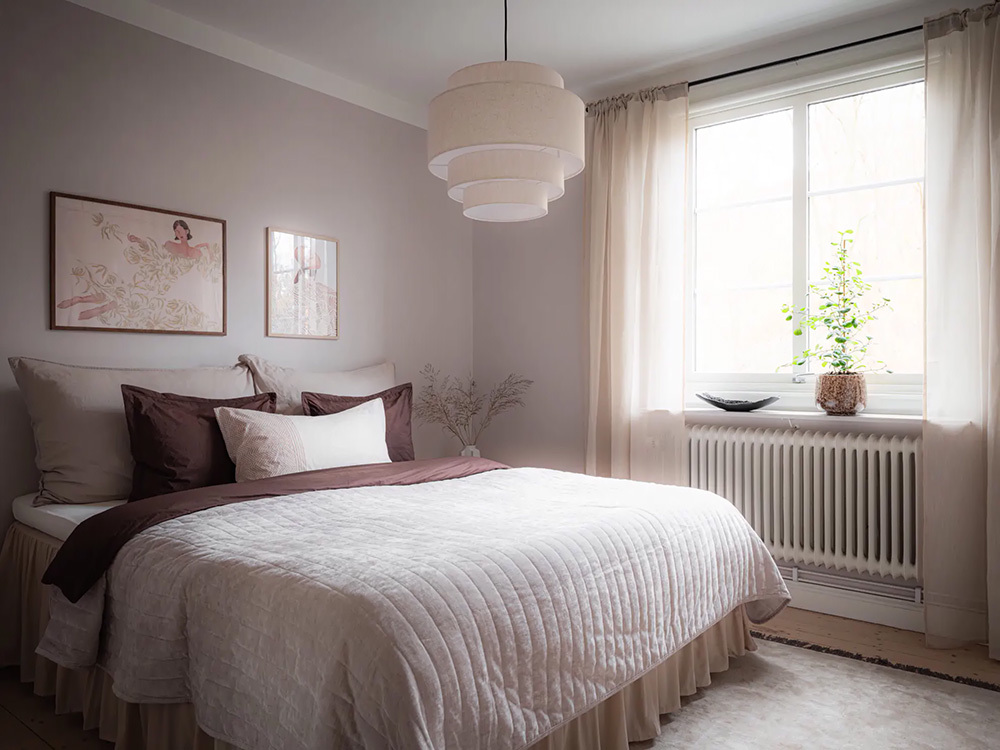 Natúr és pasztell színek a hálószobában