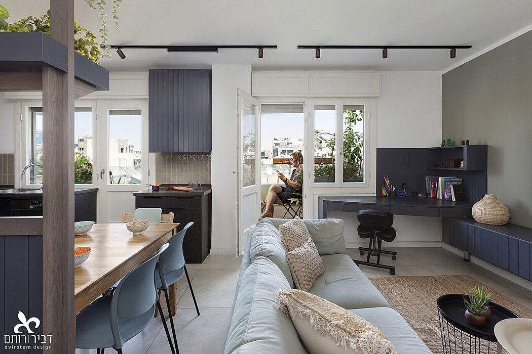 Kis lakás Izraelben egyedi bútorokkal