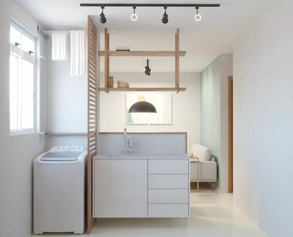 Mosókonyhával kombinált konyha