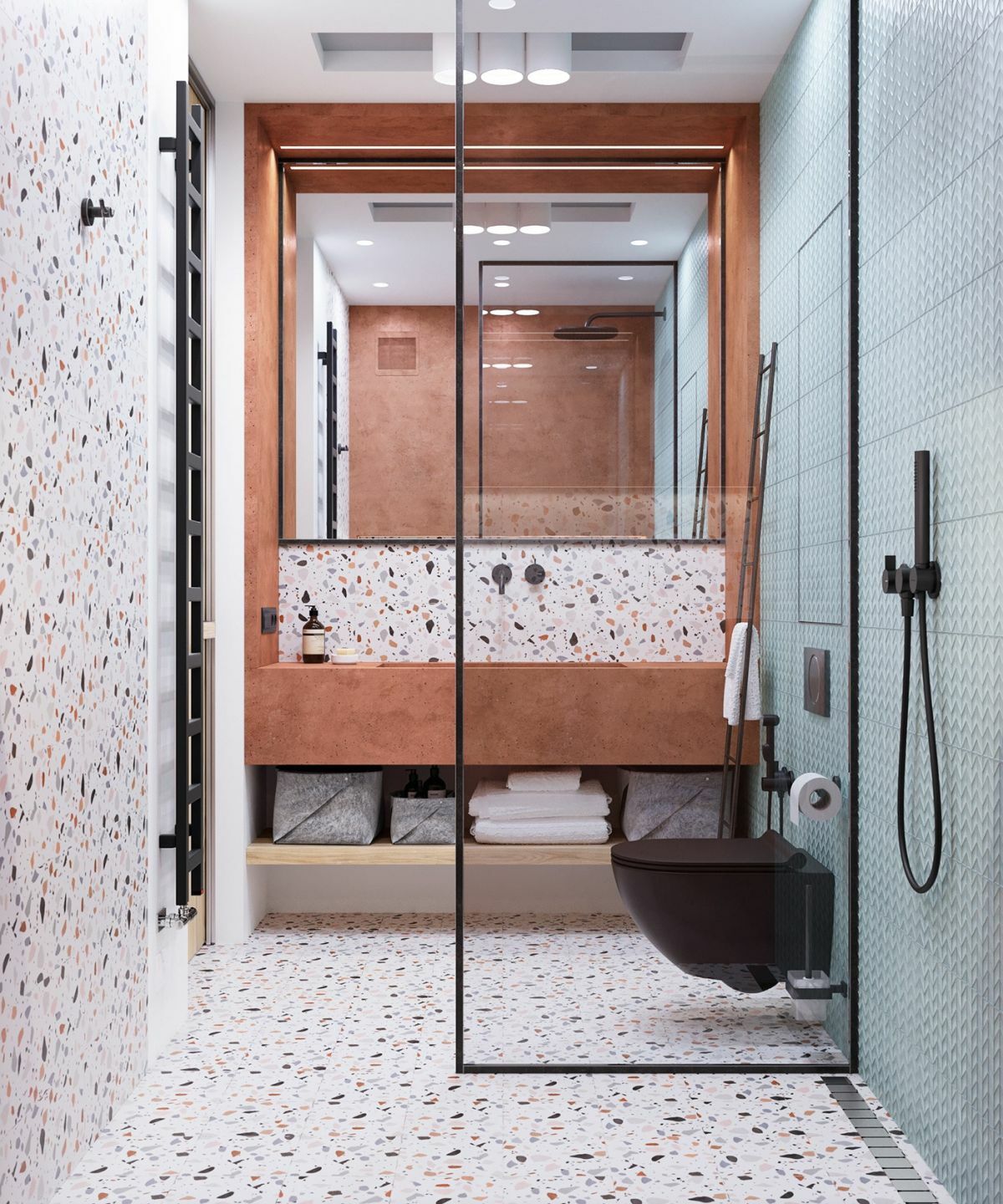 Türkizes fürdőszoba