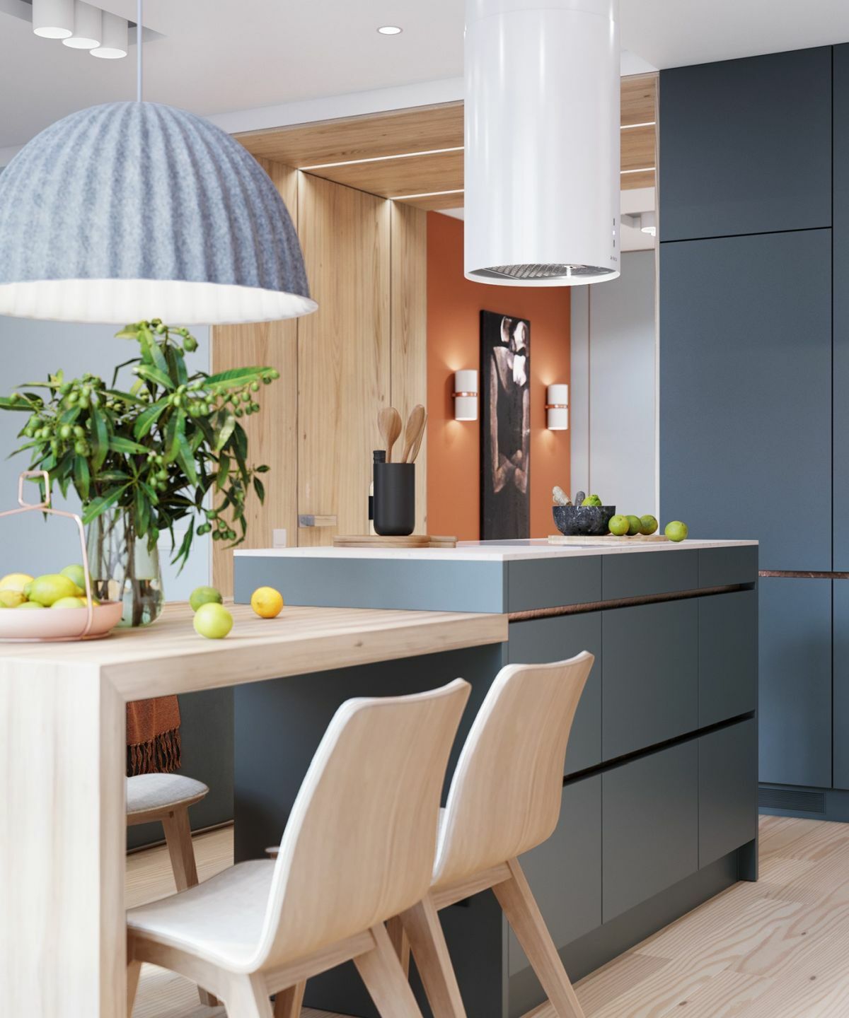 Natúr színű fafelületek