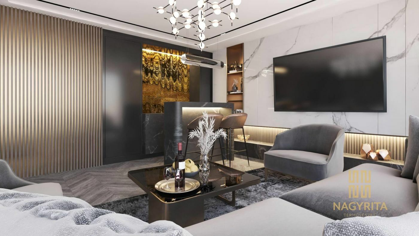 Tárgyaló luxusotthon stílusban