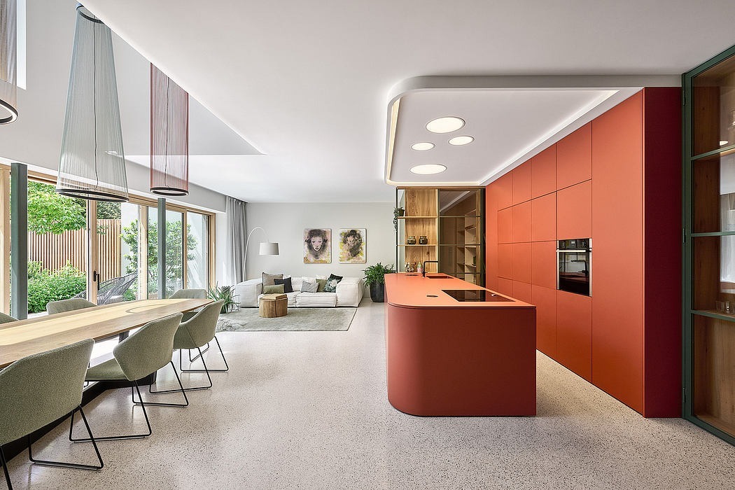 Korallvörös konyhabútor