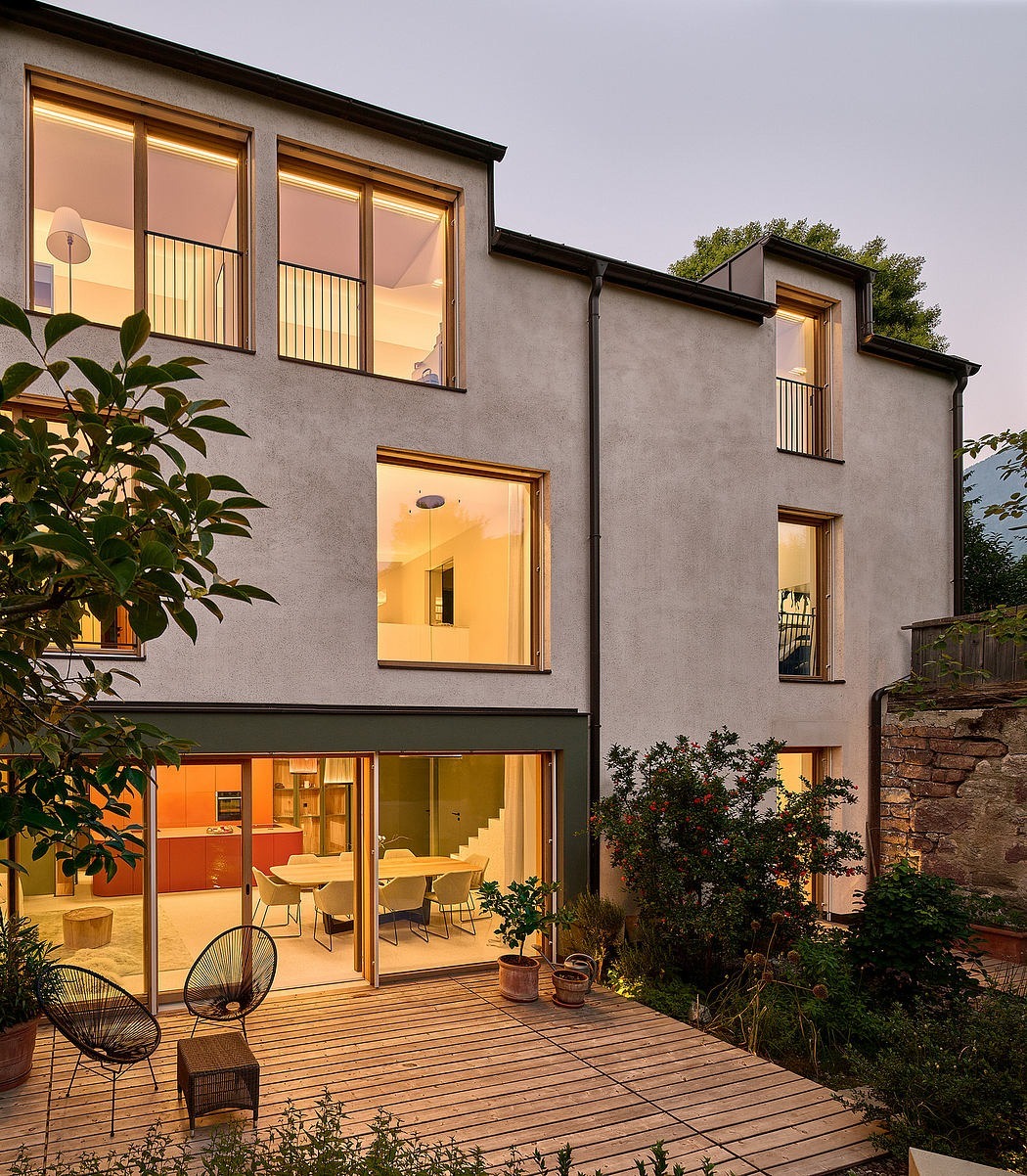 Esti fények a teraszon olasz házban